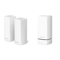 Linksys Velop Tri-band Whole Home WiFi Intelligent Mesh System 2-Pack,Speed,Works with Alexa & Whole Home Wi-Fi Mesh Wall Mount, Works with All Velop Models, white