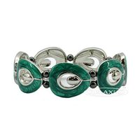 Relaxus Magnetic Jewelery. Magnetic Hematite Bracelet Emerald Tear Drop