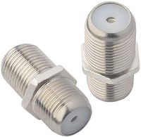 VCE 2-Pack Nickel Plated F-Type Coaxial RG6 Connector,Cable Extension Adapter