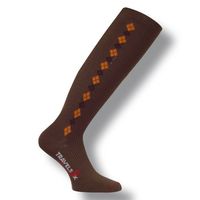 Travelsox Men's OTC Support Compression Recovery Sock, Brown/Orange, Small TSD4000