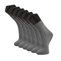 Mens Diabetic Socks Copper(6 Pack) Extra Wide Casual Crew Socks with Gift Box