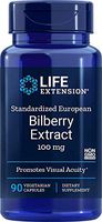 Life Extension Bilberry Extract 90 V-Capsules, 100 mg, 90 Count