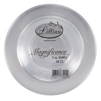 Premium Quality Heavyweight Plastic Bowls China Like. Wedding and Party Dinnerware Plastic Bowls 5 oz. Clear-Double Pack 60 Count