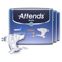 Attends Briefs with Advanced Derma Dry Technology for Adult Incontinence Care Unisex, X-Large, 60 Count
