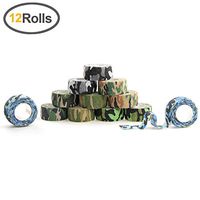MUEUSS Self-Adhesive Bandage, Self Adherent Cohesive Stretch First Aid Wraps for Sprain Swelling and Soreness on Wrist and Ankle Tapes,1" x 5 Yard (Camo, 12 Roll)