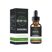 Hemp Seed Oil Drops 5000mg 1 FI OZ Hemp Oil Extract All Natural Drops 100% Organic Non-GMO Rich in Omega 3,6,9
