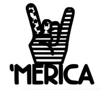 Home Grown Claremore Merica Rocks Vinyl Sticker Decal | 5.5" Width X 5.5" Height | Black HGC0750