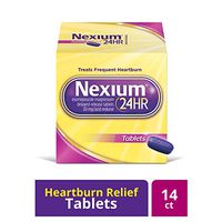Nexium 24HR (14 Count, Tablets) All-Day, All-Night Protection from Frequent Heartburn Medicine with Esomeprazole Magnesium 20mg Acid Reducer