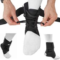 Copper Compression Lace Up Ankle Brace - Guaranteed Highest Copper Lace Up Ankle Braces for Men and Women with Infused Fit. Basketball, Volleyball, Sprained Ankle Stabilizer and Support Wrap Guard