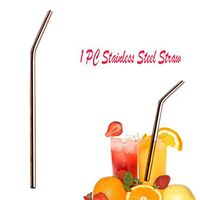 HP95 Long 10.5 Inch Stainless Steel Straws Extra Wide 6mm Reusable Metal Drinking Straws for 20/30oz Tumbler Coffee Mug (Rose Gold)