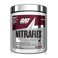 GAT Sport NITRAFLEX Testosterone Boosting Powder, Increases Blood Flow, Boosts Strength and Energy, Improves Exercise Performance, Creatine-Free (Black Cherry, 30 Servings)