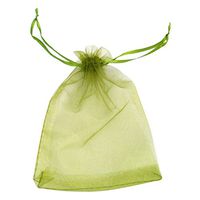 ATCG 50pcs 6x9 Inches Drawstring Organza Pouches Wedding Party Favor Gift Candy Bags (Olive Green)