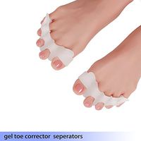 LINCARE Gel Toe Corrector Separator 1 Pair Straightener Protector Treatment for Dancers, Yogis, Athletes,Bunion Hammer Toes, Claw Toes, Crooked Toes and More Pain Relief