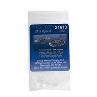 GMS Optical® Soft Silicone Oval Shaped Nose Pads for Eyeglasses (2 Pair, Oval-Shape Click-ON 13MM)