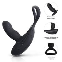 Share Pleasure Trainer for Beginner Male 10 Speed Vibration Próstátá Massager with P-énís Ring-Rechargeable Anales Trainer Síx Toys for Men Black