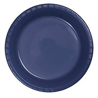 Club Pack of 240 Navy Blue Disposable Plastic Party Banquet Dinner Plates 9"