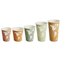 Eco-Products World Art Renewable and Compostable Hot Cups - 8 oz - Case of 500