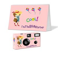 I'm The Big Sister Camera and Photo Album Set in Pink, Customize with Hair and Complexion Colors. Personalize with Child's Name. Big Sister Gift from CustomCameraCollection PK510
