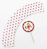 Wilton Elf on the Shelf Fun Pix Cupcake Decorating Toothpicks & Cupcake Collars (Pack of 12 Toothpicks + 12 Collars)