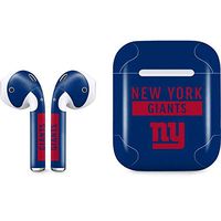 Skinit Decal Audio Skin for Apple AirPods with Lightning Charging Case - Officially Licensed NFL New York Giants Blue Performance Series Design