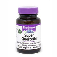 Bluebonnet Nutrition Super Quercetin Vegetable Capsules, Vitamin C Formula, Best for Seasonal & Immune Support, Non GMO, Gluten Free, Soy Free, Milk Free, Kosher, 30 Vegetable Capsules