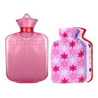 750 ML Hot Water Bottle +Random Flannel Cover Hot & Cold Relief #B