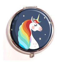 LCTCKP Unicorn Custom Fashion Hot Round Pill Box Decorative Metal Western Medicine Tablet Container Box