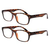 Reading Glasses, Prescription Eyeglasses For Men, Two Pack of Fashion Readers in Tortoise Shell, 200, By OptiPlix
