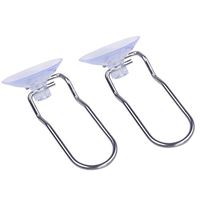 LTWHOME Simple Design Suction Cup Sponge Holder for Kitchen, Bathroom, 304 Stainless Steel (Pack of 2)