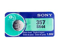 Sony 357 (SR44) 1.55V Silver Oxide 0% Hg Mercury Free Watch Battery (9 Batteries)
