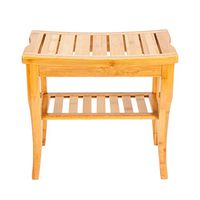 47.5x26x44.5cm Bamboo Bath Stool Sandal Wood Color