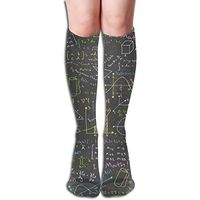 Math Lessons Compression Socks Adult Knee High Sock Gym Outdoor Socks 50cm 19.7inch