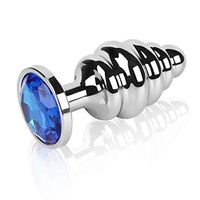 Oolong Random Color Stainless Steel Metal Screw Thread Rhinestone Large Size Ȁmâl Plúg for Men for Women