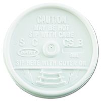 Dart 8UL Sip Thru Lids, Fits 6-10oz Cups, White (Case of 1000)
