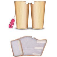 JERKEY Knee Massager, Knee Wrap Massager with Heated Temperature Adjustable Vibrating Knee Massage Therapy Comfortable in Place with a Cashmere Bag