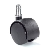 Algood Dual Disc Series Chair Caster with Non-Locking Nylon Wheel, 3T4-437SX1, 7/16" W x 7/8" H Stem