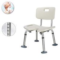 Elderly Curved Bath Chair, Aluminum Alloy Bathroom Stool, Pregnant/Disabled Bath Chair, Non-Slip Rust, 7 File Height Adjustable,for Elderly, Handicapped