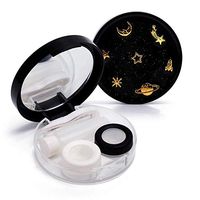 Contact Lens Box Star Contact Lens Travel Case Contact Lens Case Container Holder Storage Box Portable Contact Lens Travel Kits Cute Mini (Round)