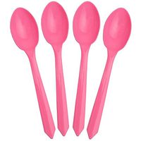 Frozen Dessert Supplies Pink Ice Cream Spoons, 5.75 inch Dessert Party Spoons - Medium-weight, Great Quality, Fast Shipping! 100 Count