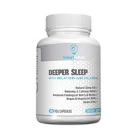 SmartHabits Deeper Sleep Natural Sleeping Aid with Melatonin and Valerian Root | Vegan | 60 Veg Caps Non-Habit Forming, Herbal Adult Pills | 100% Safe | 5-HTP, Chamomile, GABA, Magnesium, Mood Support