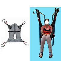LXT PANDA Patient Lift Sling - Transfer Blanket for Bed Positioning and Lifting, Full Body Sling with Commode Opening for Patient Lifts, Mesh Fabric, Large, 450 Pounds.