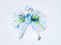 Baby Feet Shoe Themed It's a Boy Baby Shower Corsage for Grandma,Aunt or Host Boy (Royal Blue, Lime Green)