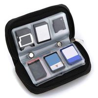 HUAhuako Memory Card Storage Case Bag, Micro Mini 22 Slots Camera Phone SD Card Storage Wallet Holder
