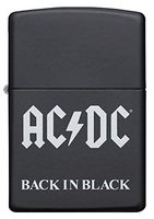 Custom Personalized Zippo AC/DC® is Back in Black Windproof Lighter Free Engraving #49015
