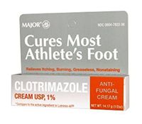 Major Pharmaceuticals Clotrimazole Cream 1% Tube, 14.17 Gram