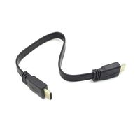 Hxchen 30cm/1ft HDMI cable for Audio Video HDTV TV PS3 Full HD Short HDMI Male to Male Plug Flat Cable Cord Black - (1 Pc)