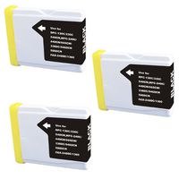 Amsahr LC51BKR Remanufactured Replacement Brother Ink Cartridges for Select Printers/Faxes - Includes 3 Black Cartridges Ink