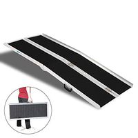 Portable Wheelchair Ramp,6ft Lightweight Multifold Aluminum Scooter Mobility Ramp Non-Skid Utility Mobility Threshold Access Ramp with Handle,Suitcase Design for Home Steps Doorway Stairs Porch