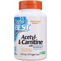 Doctor’s Best Acetyl-L-Carnitine with Biosint Carnitines, Non-GMO, Vegan, Gluten Free, 500 mg 120 Veggie Caps