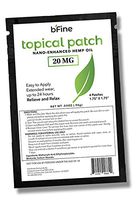 bFine Nano Enhanced Hemp Oil Topical Pain Patch - Ideal for Pain Relief, Muscle Pain, Stress, Anxiety, Better Sleep - 4 Patches x 20mg Each (80mg Total)